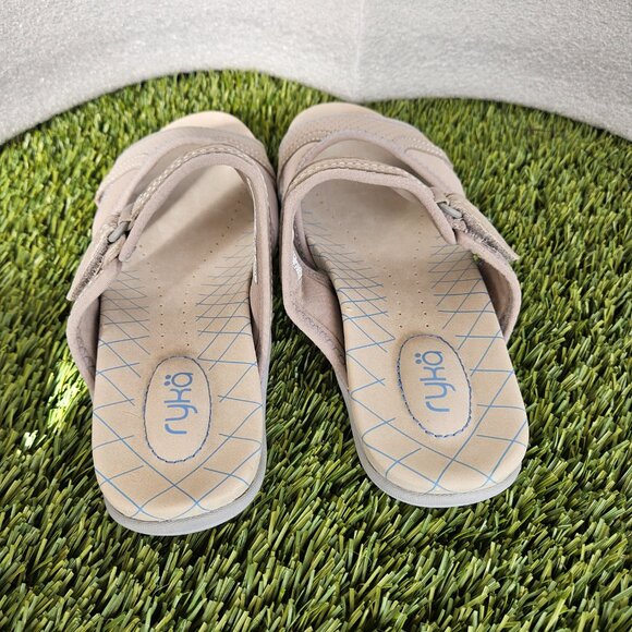 Ryka Essence Slide Sandals – Grey/Summer Blue – Women’s Size 8 – New in Box - Picture 2 of 8
